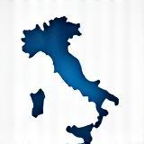 Graphic representing a map of Italy with network coverage